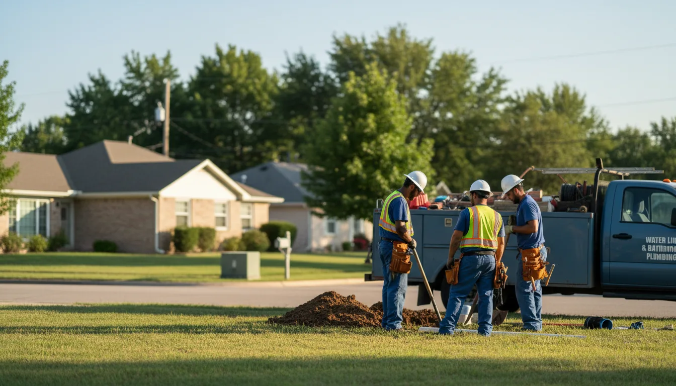 Residential water line and bathroom plumbing service in Stittville, NY